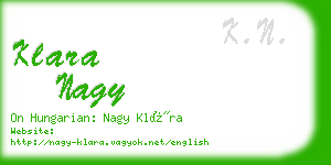 klara nagy business card